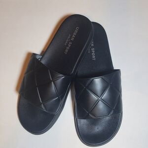 Urban Sport Black Slide Sandals